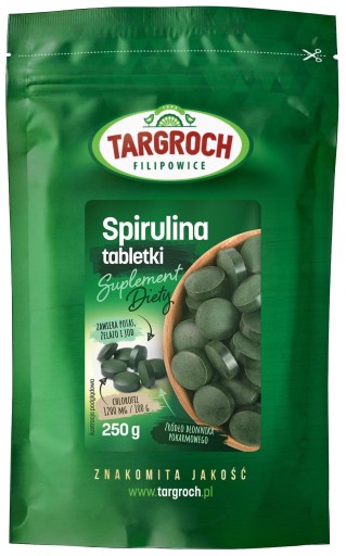 Spirulina Algae Tablets 1000 kusov Body Cleansing 250g TARGROCH