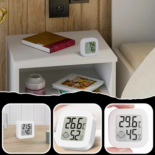 ELEKTRONICKÝ PRIESTOROVÝ TEPLOMER DIGITÁLNY vlhkomer METEOSTANICA + BATÉRIA