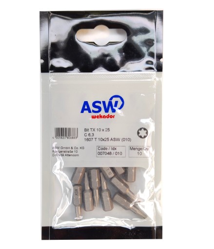 TX10 TORX 10 bitov nerezový skrutkovací bit GROT 1/4