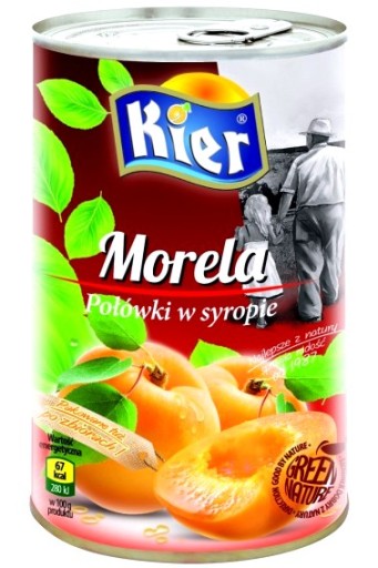 Polovičky marhúľ v sirupe lúpané sladké 420g SRDCE