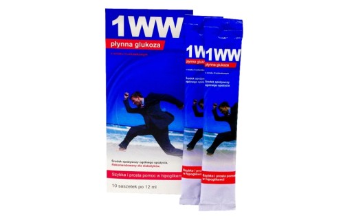 Tekutá glukóza 1WW, príchuť jahoda, 10 vrecúšok