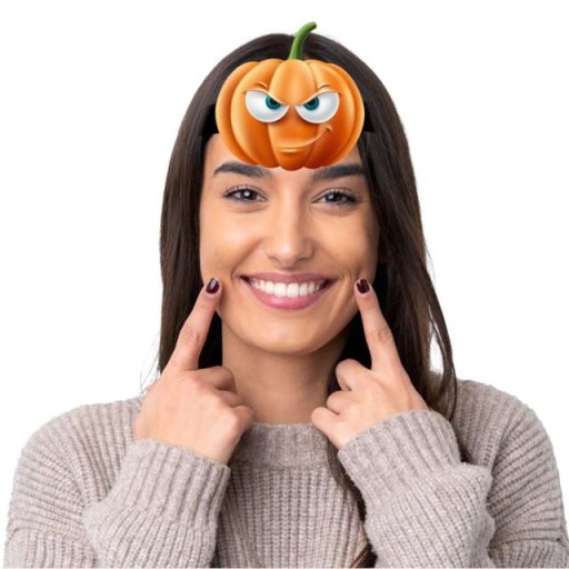 HALLOWEEN papierové čelenky, tekvice, BAT, pavúk