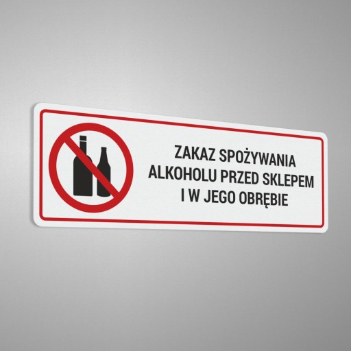 Nálepka – Zákaz pitia pred obchodom 6,7x20