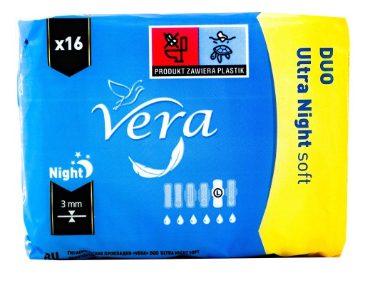 Ultra NIGHT Soft Duo podložky na noc VERA 16 kusov