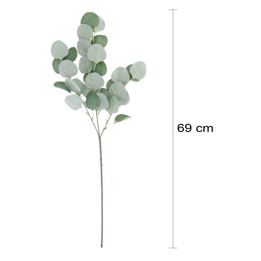 UMELÉ KVETY AKO ŽIVÝ eukalyptus do vázy ozdobné kytice 69 cm