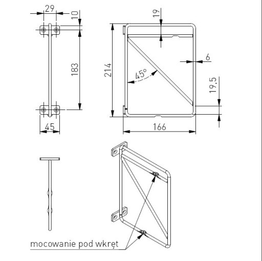 PODPORKA POLICE PODPORKA POLICE ČIERNA 21x17 LOFT