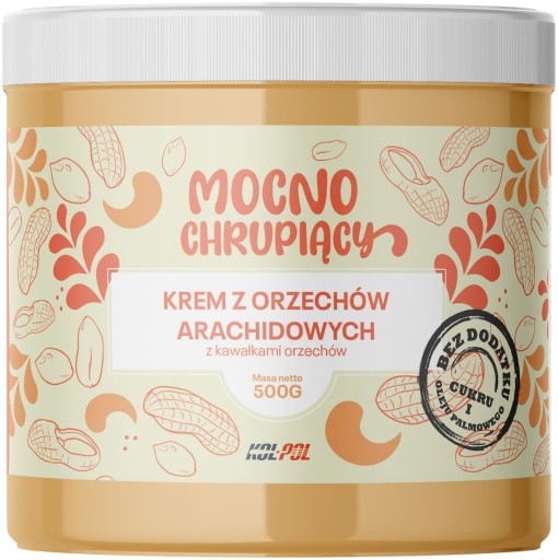 Chrumkavé arašidové maslo 500g Arašidový krém 100% | Kol-Pol