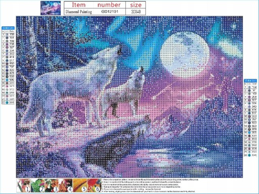 Diamantová maľba Diamantová výšivka Mozaika WOLF 5D nalepený obrázok