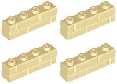 LEGO 15533 TEHLA 1x4 piesok NOVINKA (8g) 4 ks.