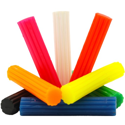 Fluorescenčná plastelína 8col x6,5cm 65g HERLITZ