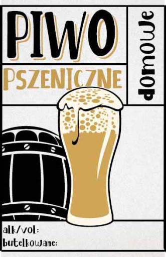 10x FÓLIOVÁ nálepka na PŠENIČNÉ pivo