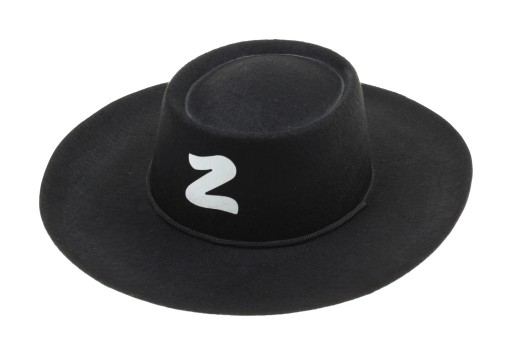 Čierny klobúk mušketiera Zorro + maska na Halloweensky karneval
