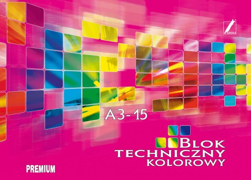 Farebný technický blok A3 15 listov 170g LINE