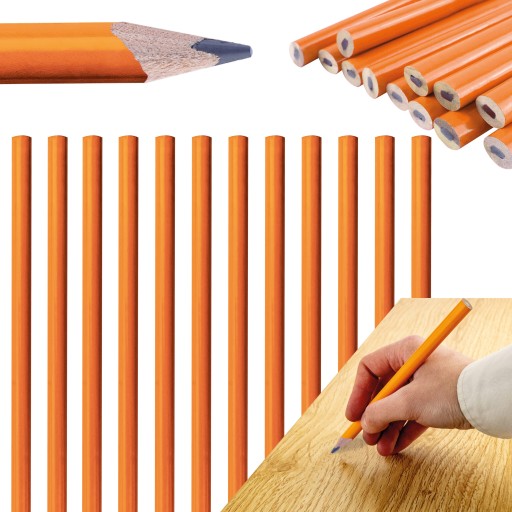 Stavebná stolárska ceruzka, technické ceruzky, 18 cm, sada 12 ceruziek.