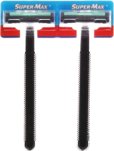 Jednorazový holiaci strojček s dvoma čepieľkami SUPER-MAX Long Handle 2