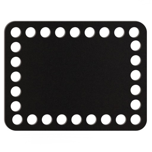 čierny základný košík dno 10x13cm HDF obdĺžnik