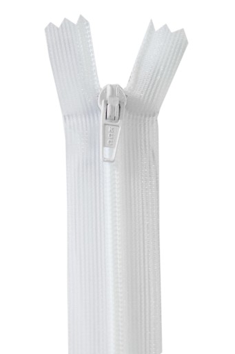 Transp na skrytý zips. C3 60 cm Biela