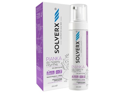SOLVERX Pena na intímnu hygienu pre dievčatá 200ml