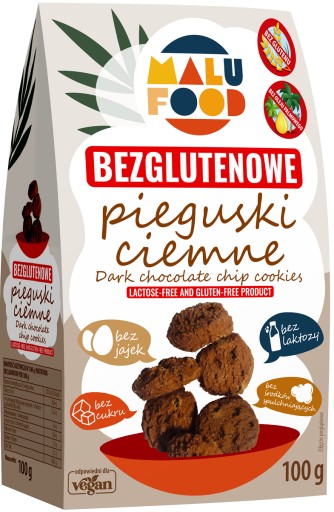 Pieguski tmavé sušienky, bez cukru, bez lepku, 100 G - MALU FOOD