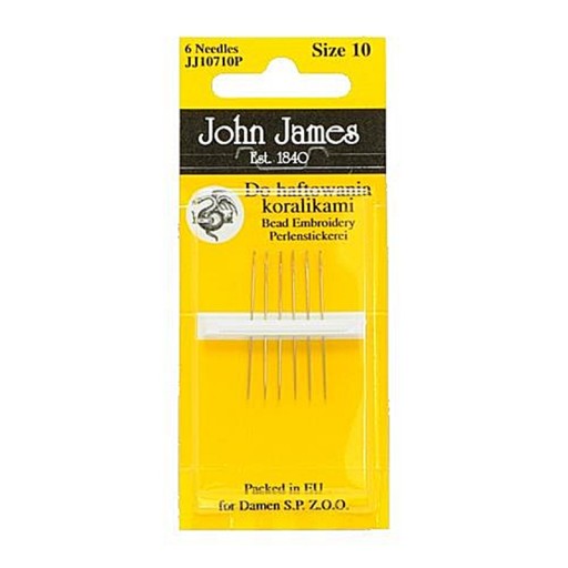 JJ10710 Ihly John James Veľkosť 10 na korálkové vyšívanie - 6 ks.
