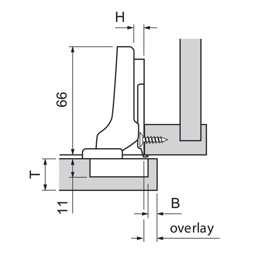 BLUM KLIPOVÝ PÁNT 100° 71M2650 NA DELENIE