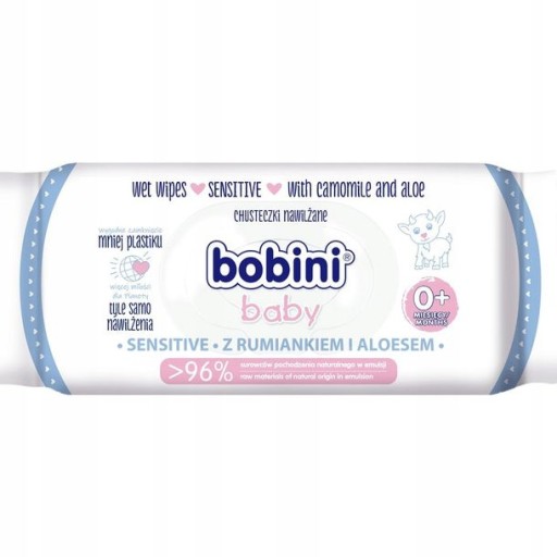 BOBINI Baby Sensitive vlhčené obrúsky 60 ks