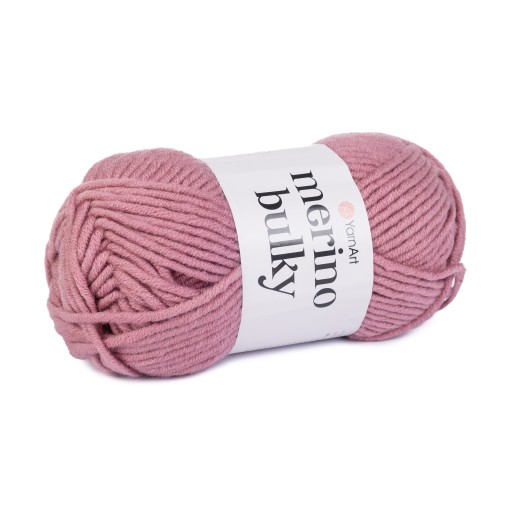 100g hrubá priadza 25% vlna YarnArt Merino Bulky pink 3017