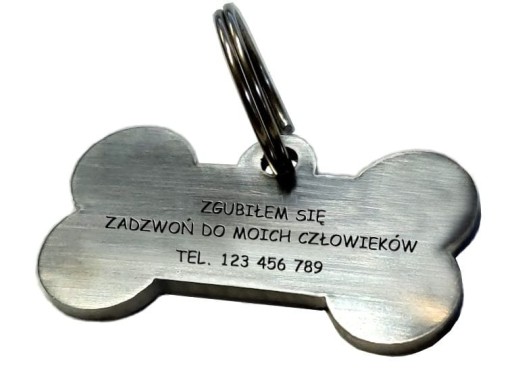 Kovový identifikačný štítok, štítok s adresou, akékoľvek gravírovanie