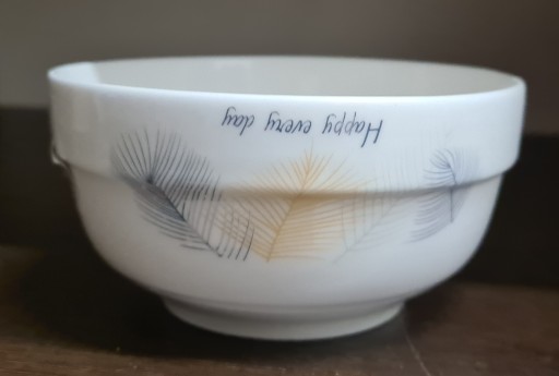 Ozdobná miska s farebnými listami/pierkami, 600 ml