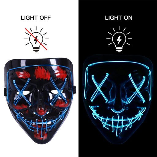 SVIETIACA LED MASKA PURGE HALLOWEEN LED PARTY