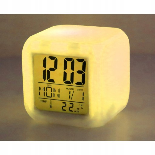 KAMELEON ALARM HODINY OSVETLENIE LCD HODINKY TEPLOMER LED ALARM 3v1