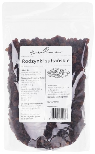Sušené hrozienka ZDRAVOTNÁ KUCHYŇA 1KG Sultana