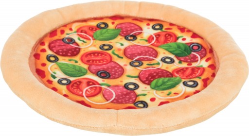 Pizza, hračka, pre psa, plyšová, 26 cm, šuštia