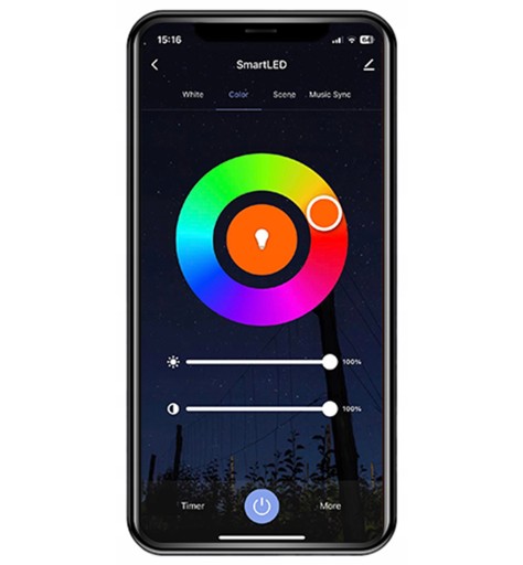 GU10 RGB CCT + White WiFi TUYA SMART inteligentná halogénová LED žiarovka