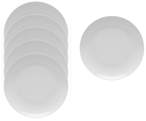 Jedálenský tanier, plytký, 27 cm, biely porcelán Boss LUBIANA