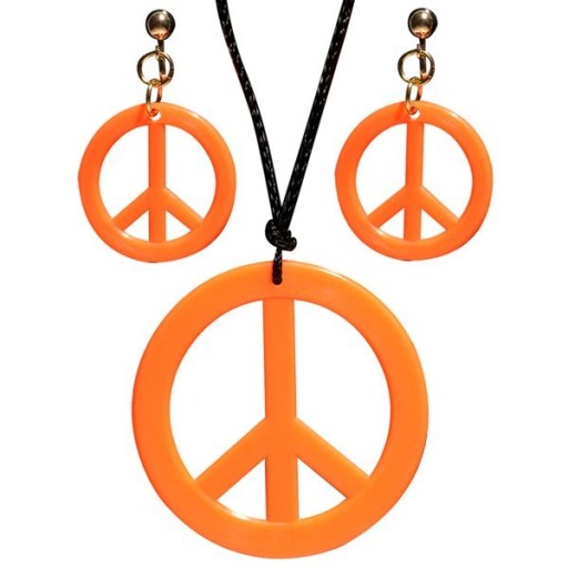 SET ŠPERKOV HIPPY HIPPY WOODSTOCK ORANŽOVÁ