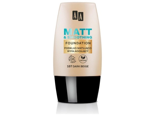AA Make Up Matt matujúci a vyhladzujúci podkladový make-up 107 Dark Beige 30 ml