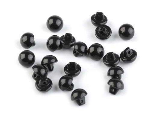 Oči pre maskotov, 7 mm čierny gombík
