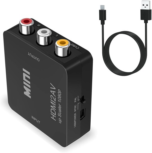 ADAPTÉR KONVERTOR HDMI 1080p NA AV RCA CVBS CINCH