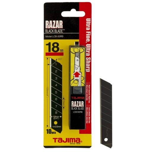 18 mm odlamovacie čepele Razar Black Tajima LCB50RBC/K1