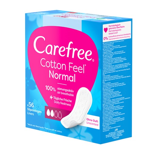 CAREFREE Cotton Feel slipové vložky neparfumované Normal 56 ks