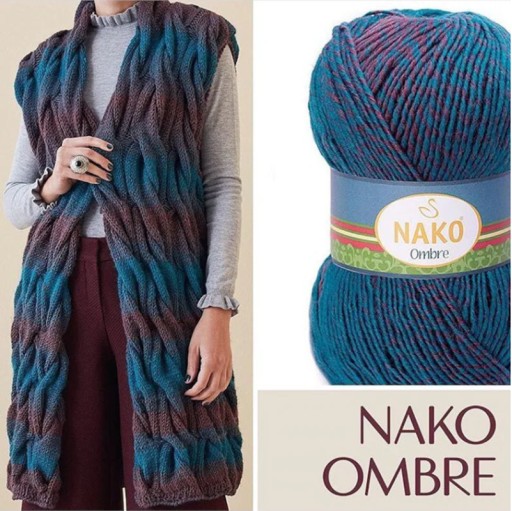 Nako Ombre 20804 Neon Tyrkys