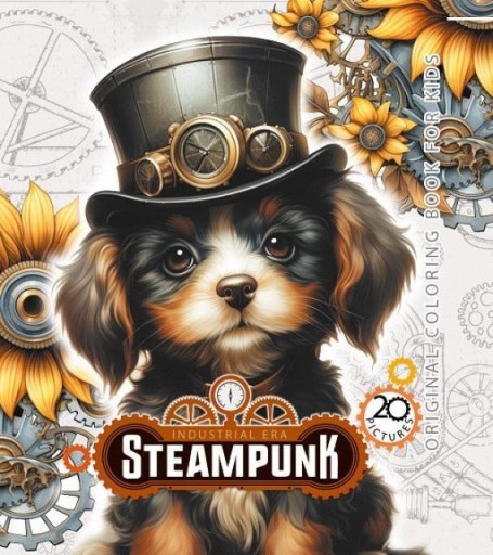 Omaľovánka 160X160 STEAMPUNK PSÍK