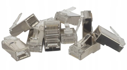 NEKU RJ45 zátky priechodné 8P8C FTP kat.6 10 ks