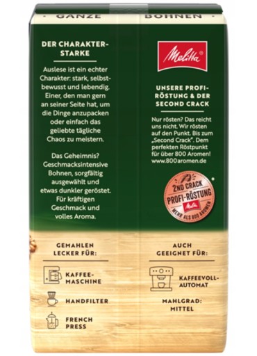 Melitta Auslese Ganze Bohnen zrnková káva 500g