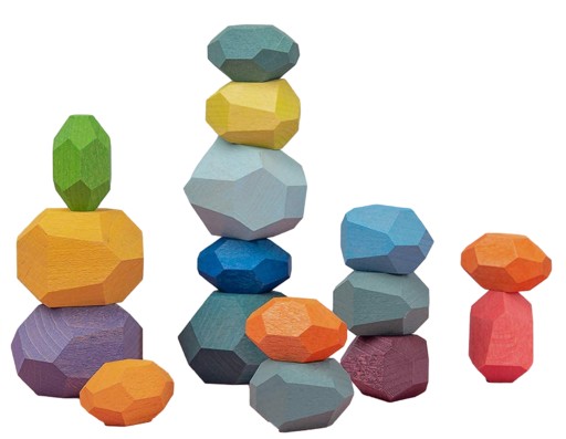 BLOCKS STONES Drevená kreatívna veža Balance