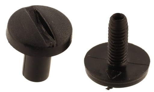 Plastové nity DIY skrutka 10mm Čierna 10ks