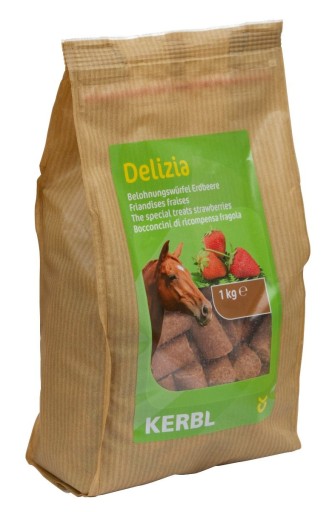 Delizia jahodové maškrty pre kone 1kg KERBL