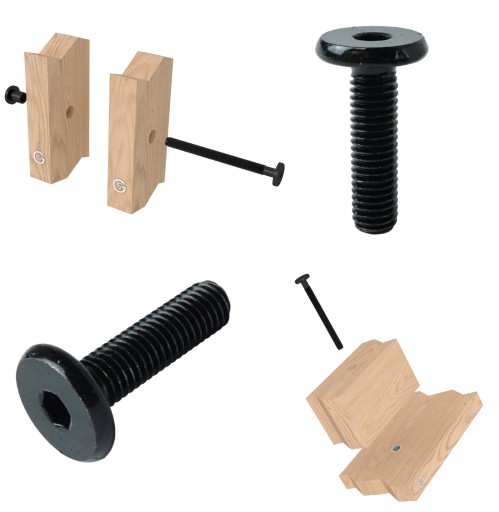10x skrutka M8 x 30 mm plochá imbusová hlava, nábytková skrutka, metrická čierna