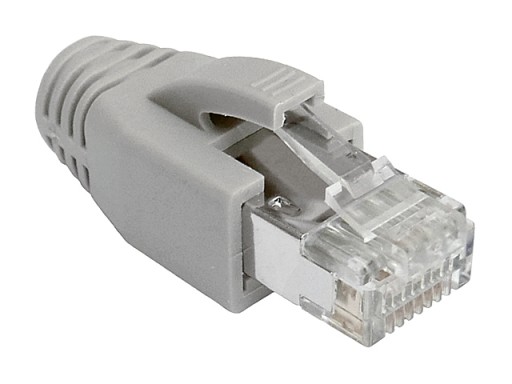 RJ45/8P8C STP zástrčka tienená kat.6A krútená dvojlinka AWG23-26 chvostová spona SOLARIX